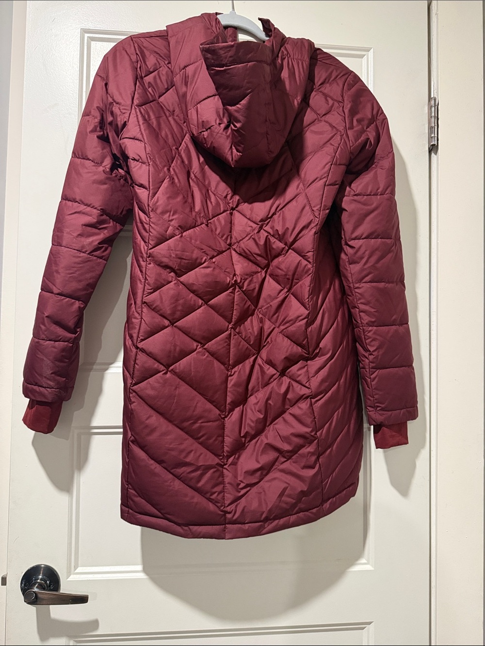 Columbia Women's Burgundy Quilted Hooded Puffer Coat - Picture 4 of 5